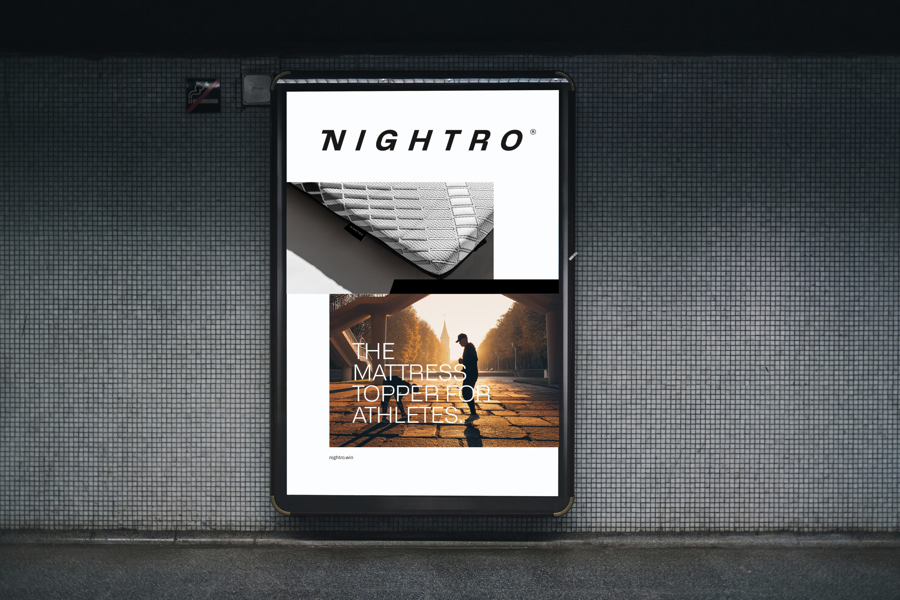 NIGHTRO billboard matress branding